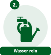 Schritt 2: Wasser rein